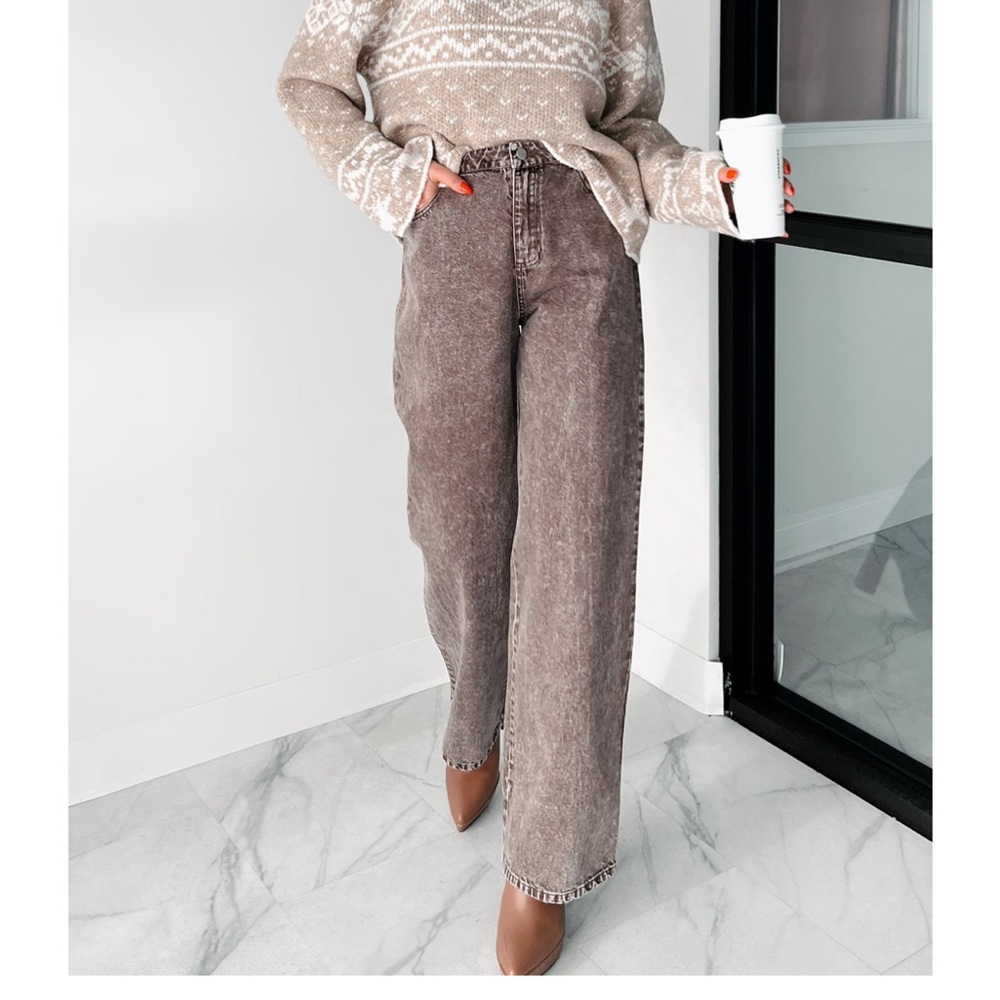 NanaMacs brown denim jean pants. Size small